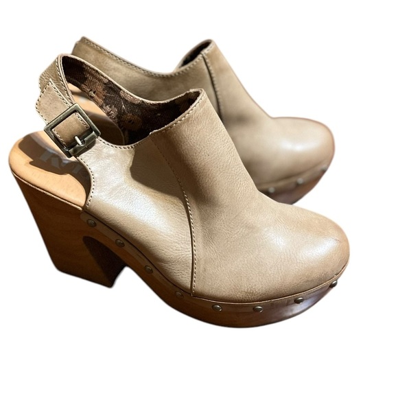 Korks Delaney Sling Back Platform Shoes Clogs - Picture 2 of 7